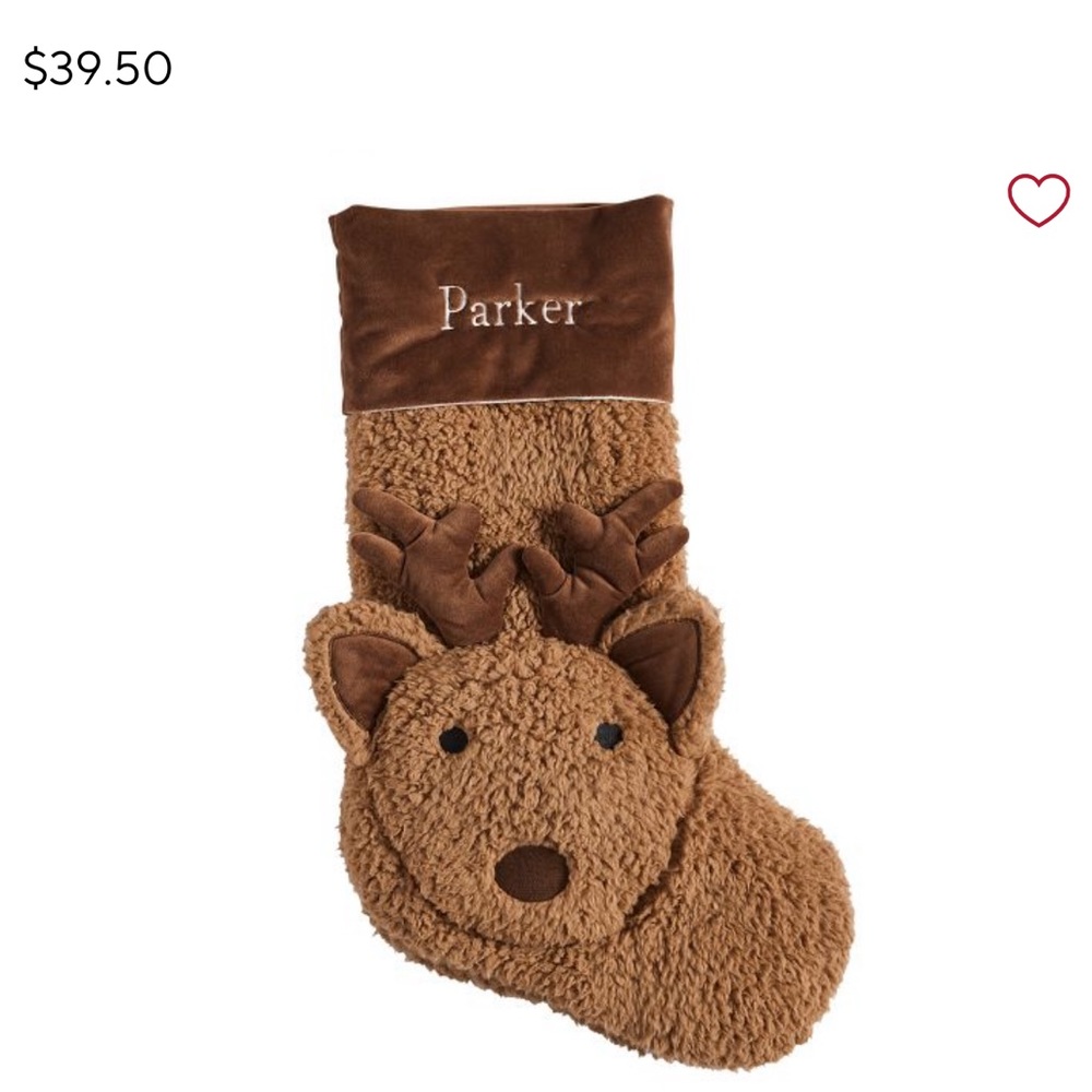 COPY - Pottery barn kids - Sherpa cozy reindeer stocking